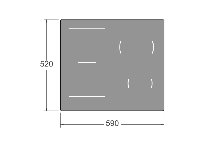 60cm 4 induction zones hobs, hidden slider | Bertazzoni